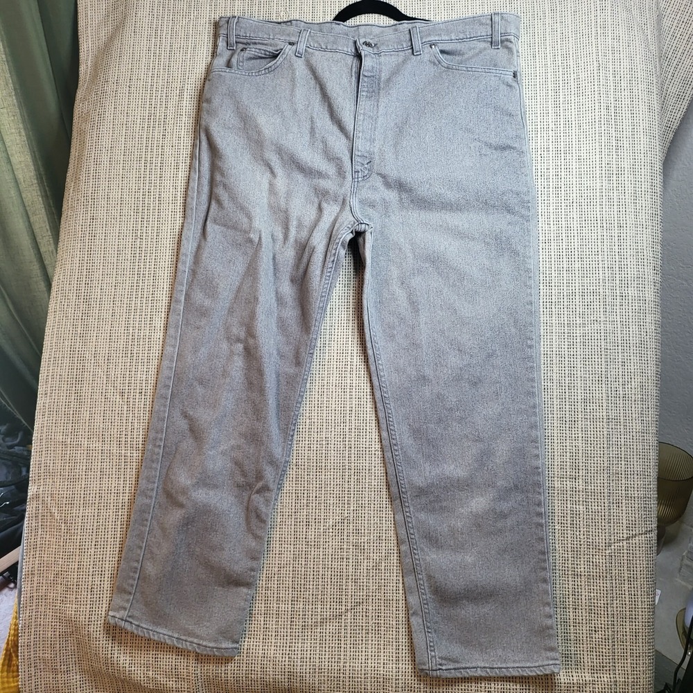 Vintage Levis Jeans Mens 42x28 Gray Denim 540 Flex Relaxed Straight Made In‎ USA